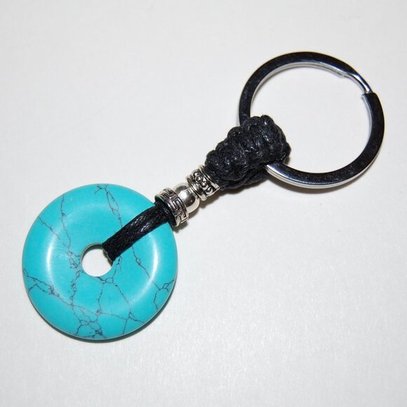 Turquoise Keychain,Good Luck Keychain,Fung Shui Keychain - Picture 2 of 2